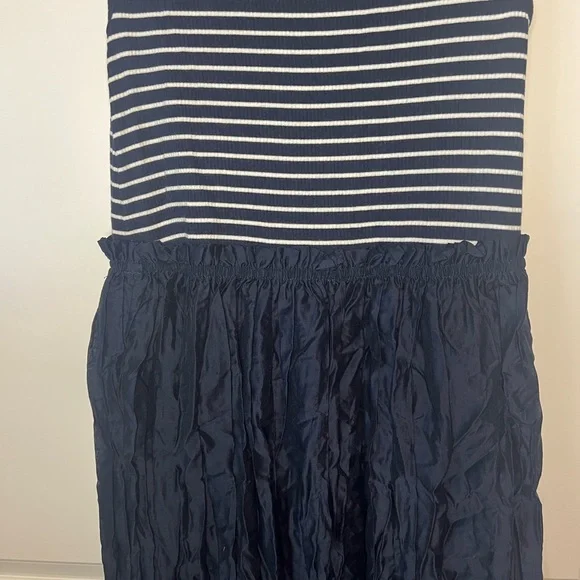 J. Crew Gathered-waist mixy dress in stripe - Picture 7 of 8